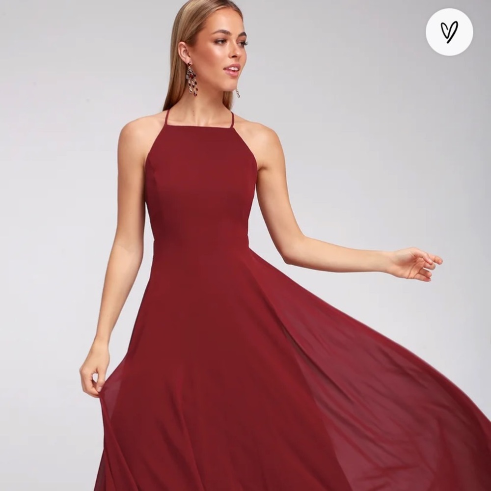 Mythical Kind of Love Wine Red Maxi Dress - Picture 4 of 6